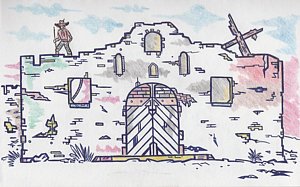 300x187 alamo drawings fine art america - Alamo Drawing