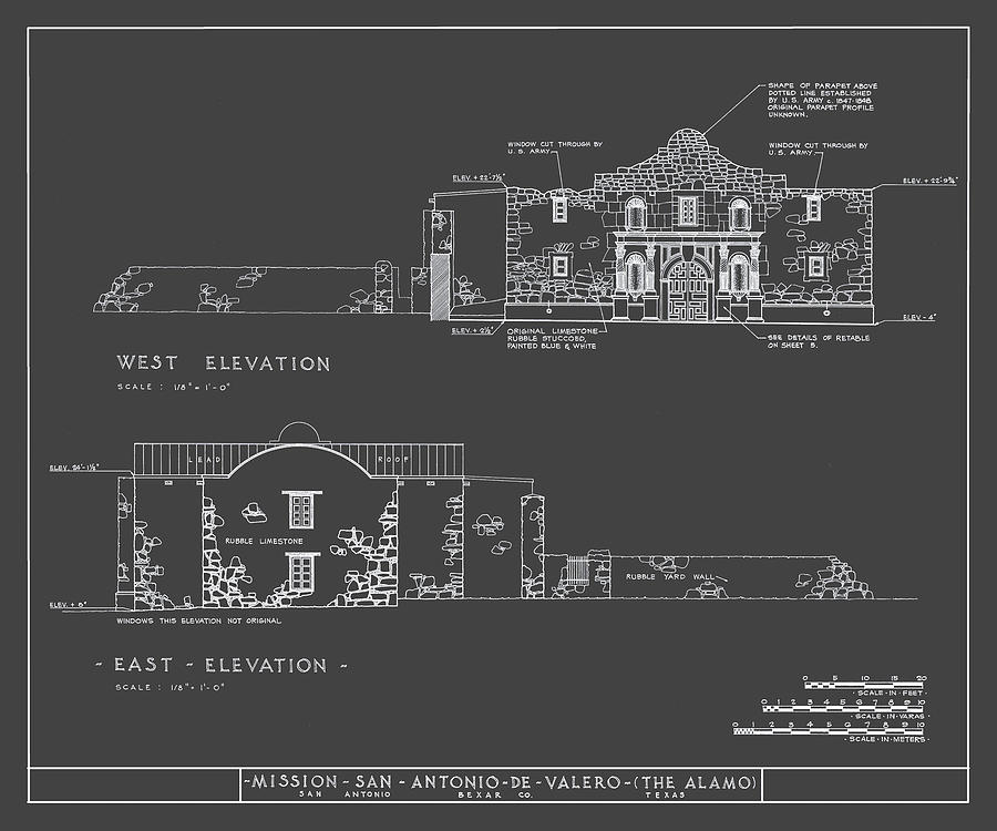 900x750 alamo mission - Alamo Drawing