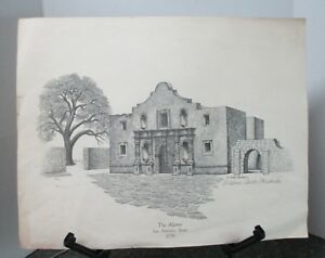 300x238 thelma cade perdue pencil illustration of the alamo, a rare gem - Alamo Drawing