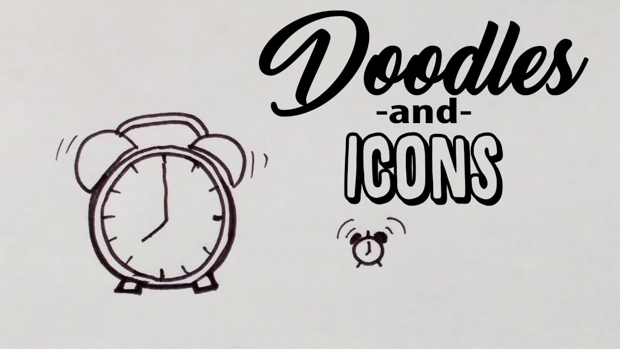 1280x720 how to doodle and icon alarm clock drawing tutorial - Alarm Clock Drawing