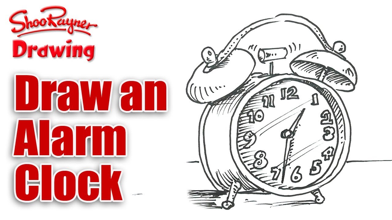 1280x720 how to draw an alarm clock - Alarm Clock Drawing