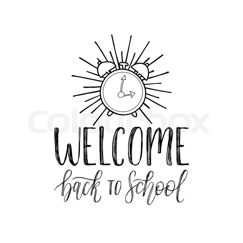800x800 vector welcome back to school stock vector colourbox - Alarm Clock Drawing