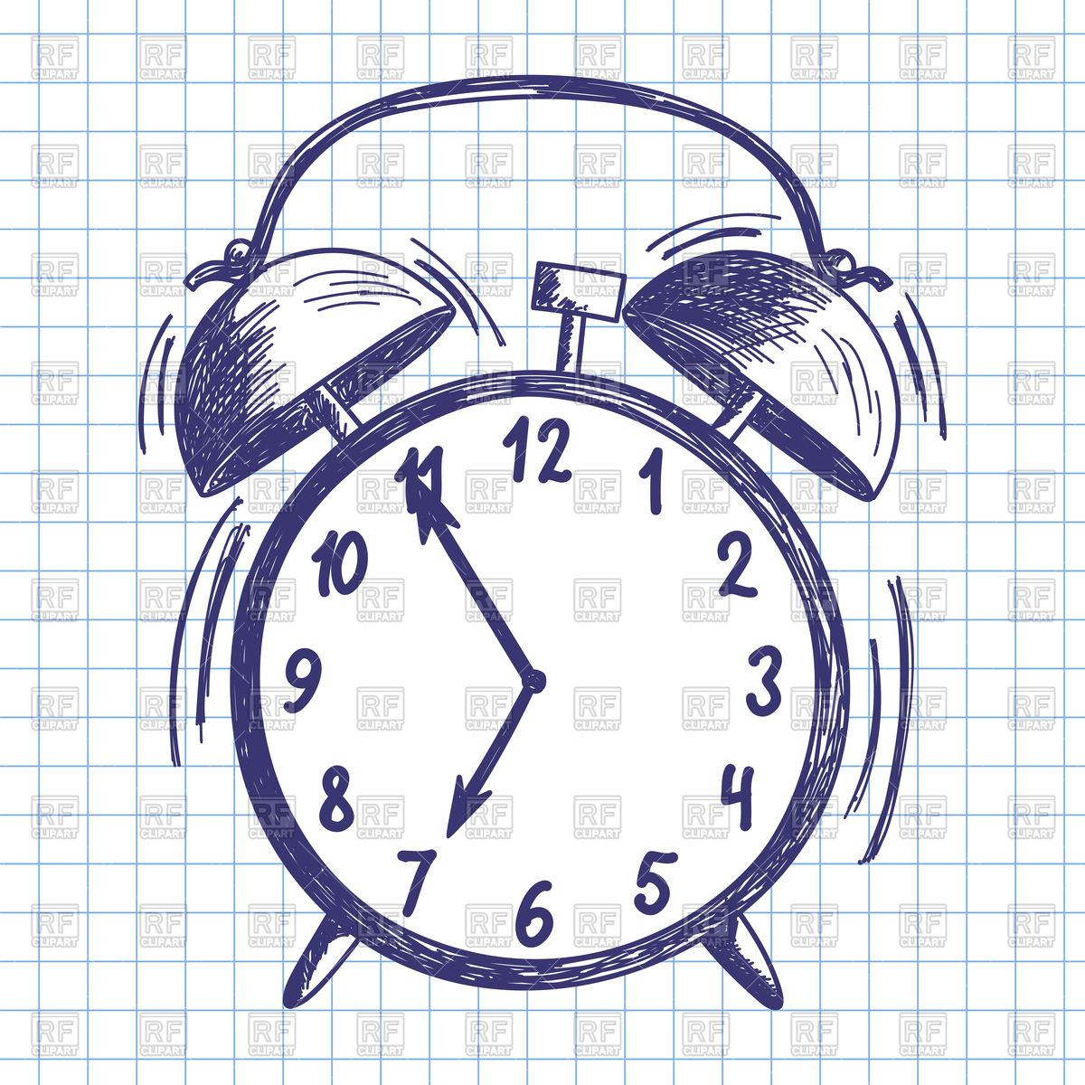 1200x1200 doodle drawing alarm clock vector image of objects angelp - Alarm Drawing
