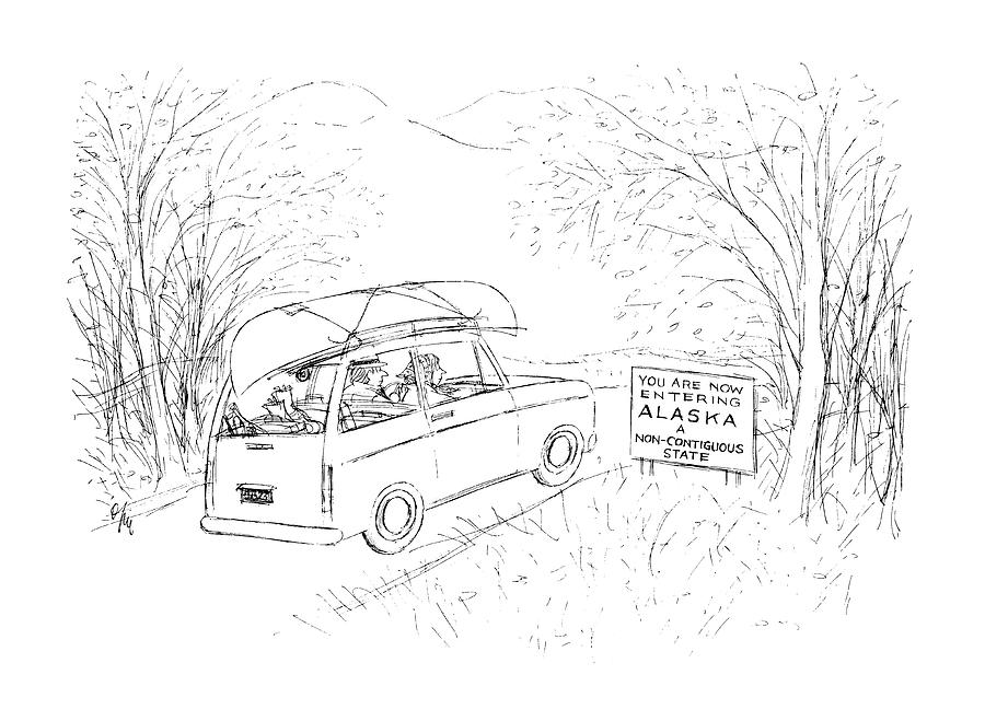 900x659 road sign you are now entering alaska drawing - Alaska Drawing