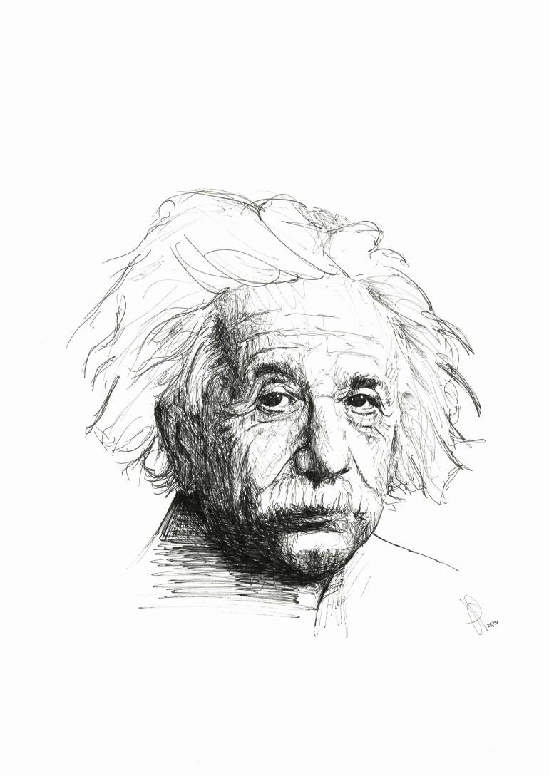 770x1089 Albert Einstein Drawing Drawing Skill - Albert Einstein Drawing