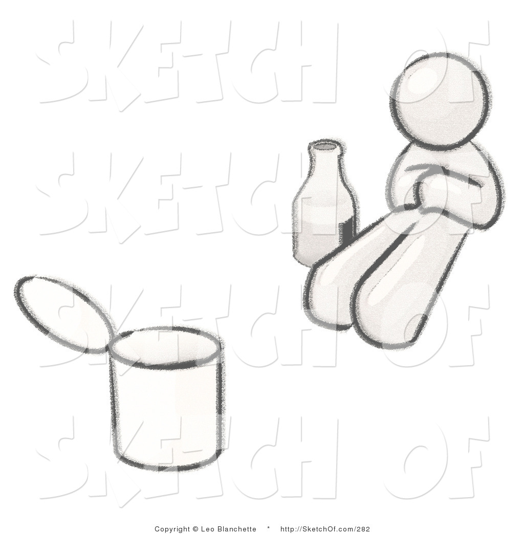 1024x1044 drawing of a sketched design mascot homeless man with alcohol - Alcohol Drawing