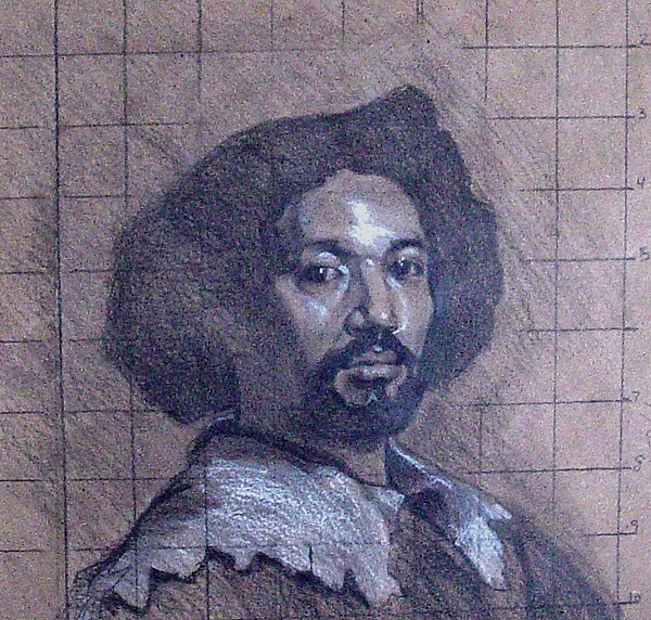 600x572 juan de pareja after diego velazquez drawing - Alex Drawings