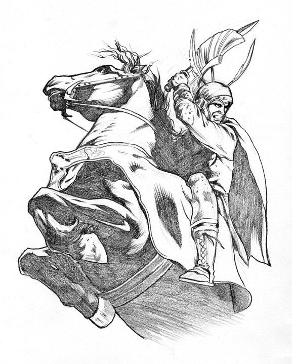 577x719 Alexander The Great Drawing Realistic Drawing Skill - Alexander The Great Drawing