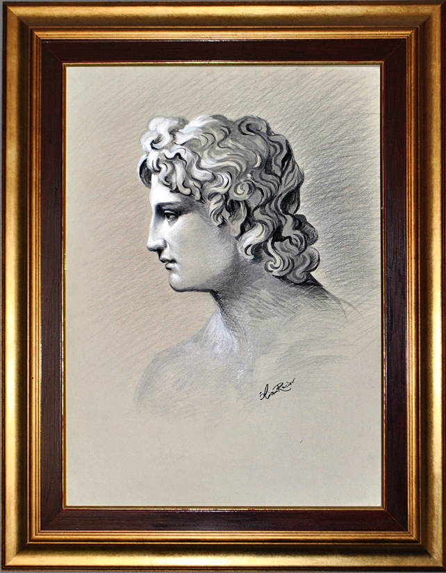 642x824 Ilian Rachov Official Web Gallery Sold Alexander The Great - Alexander The Great Drawing
