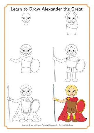 320x452 Learn To Draw Alexander The Great Sixth Grade In Ancient - Alexander The Great Drawing