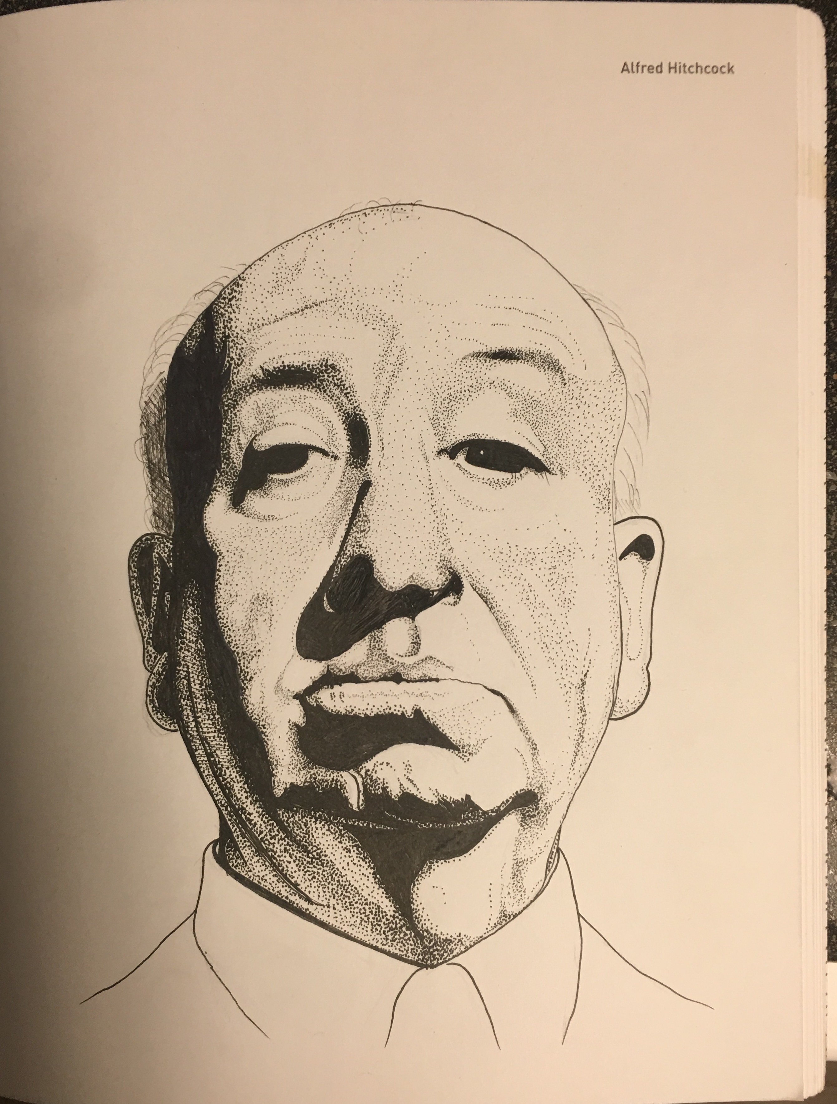 2684x3541 Alfred Hitchcock Sketch - Alfred Hitchcock Drawing