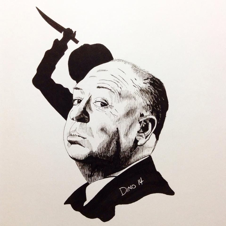 959x960 Alfred Hitchcock Sketch My Sketches Sketches, Drawings, Art - Alfred Hitchcock Drawing