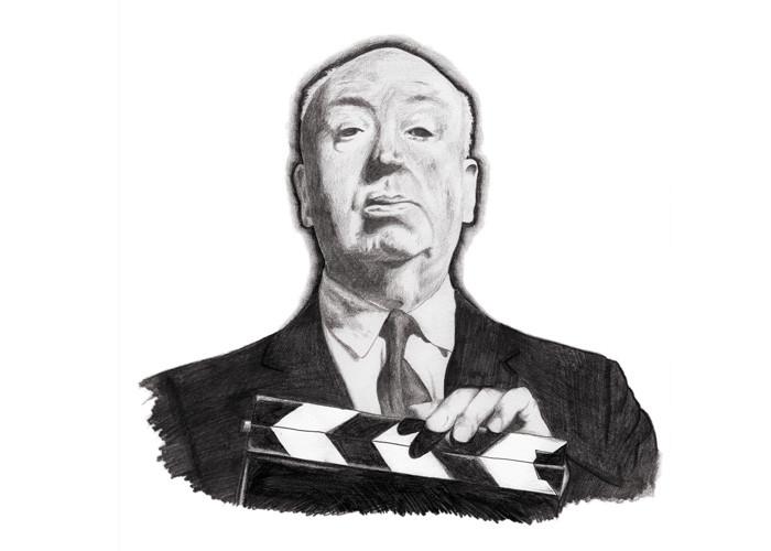 700x500 Mini Print Featuring 'alfred Hitchcock' - Alfred Hitchcock Drawing