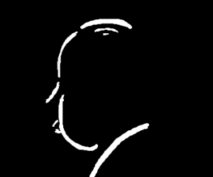 300x250 The Classic Alfred Hitchcock Silhouette Drawing - Alfred Hitchcock Drawing