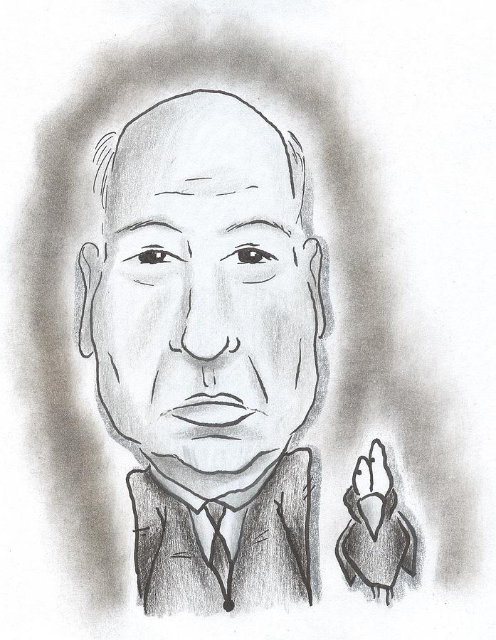 697x900 Alfred Hitchcock Drawing - Alfred Hitchcock Drawing