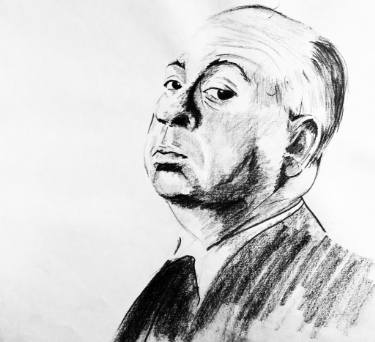 375x342 Alfred Hitchcock Drawings For Sale Saatchi Art - Alfred Hitchcock Drawing