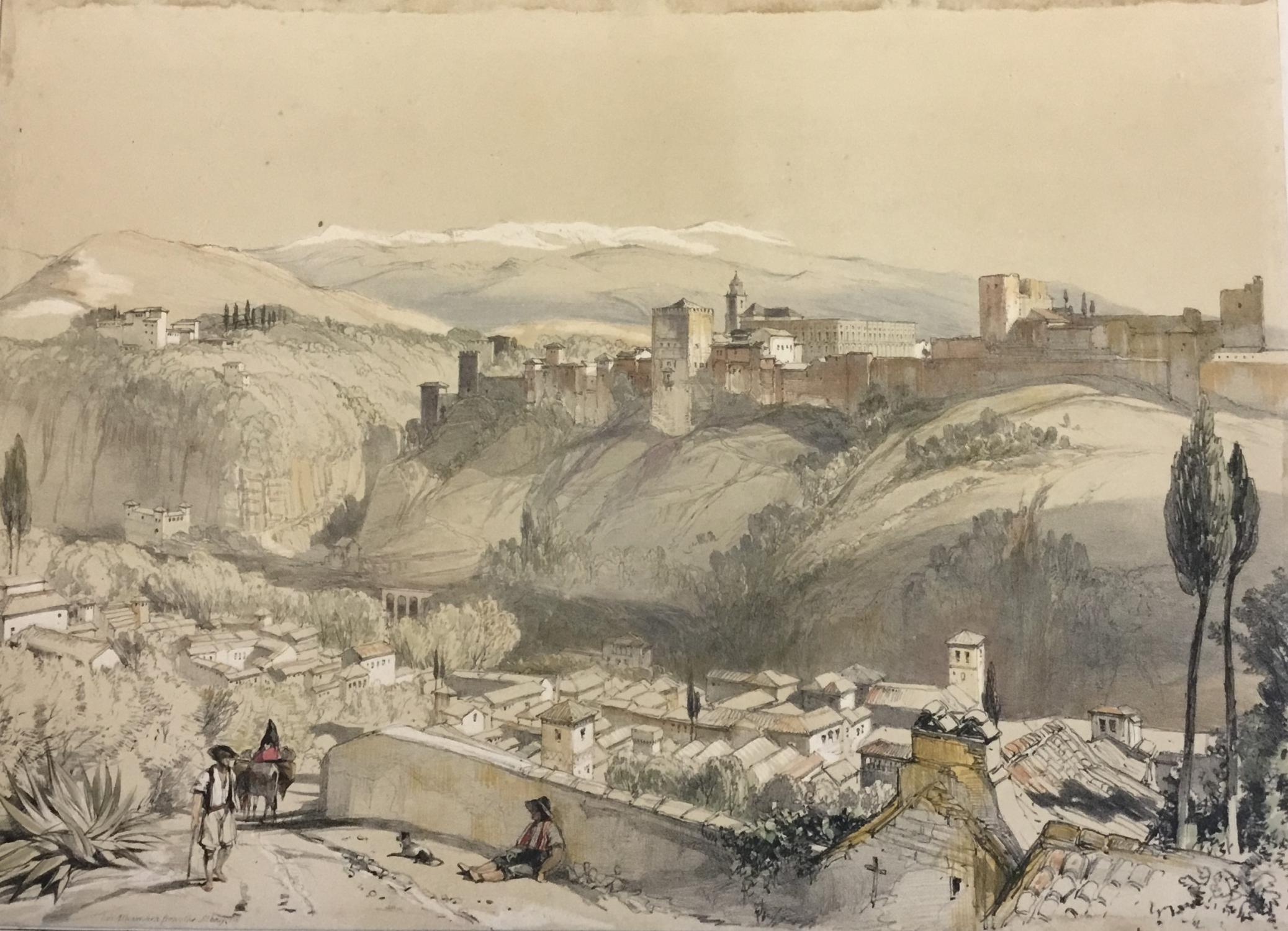 2075x1500 lewis s sketches and drawings of the alhambra made during - Alhambra Drawing