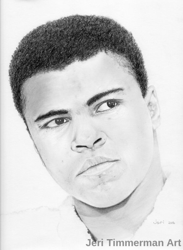585x800 graphite drawing of muhammad ali - Ali Drawing