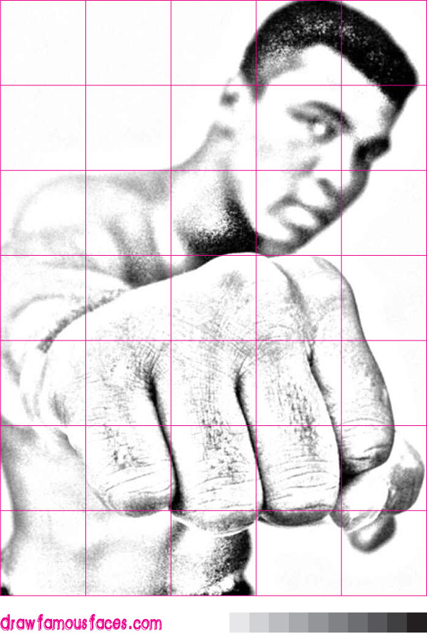600x890 how to draw muhammad ali draw famous faces - Ali Drawing