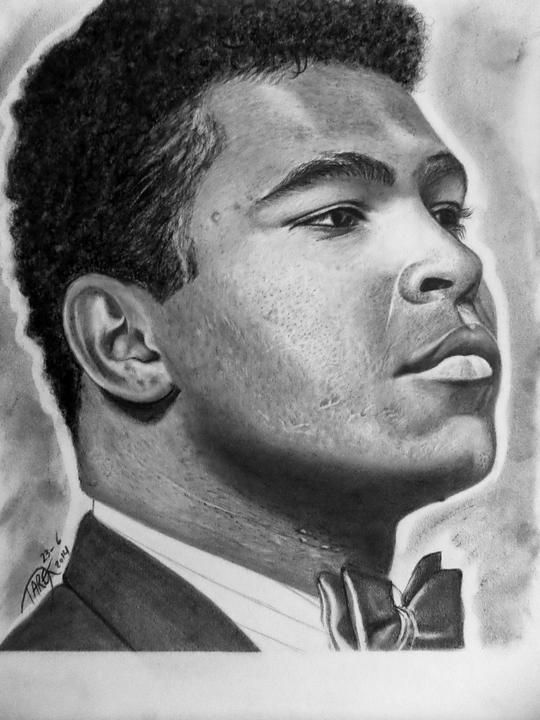 540x720 muhammad ali in pencil aa in drawings, pencil art - Ali Drawing