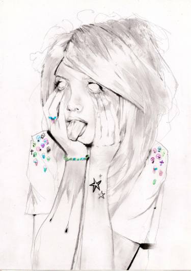 375x533 alice in wonderland drawing - Alice And Wonderland Drawings