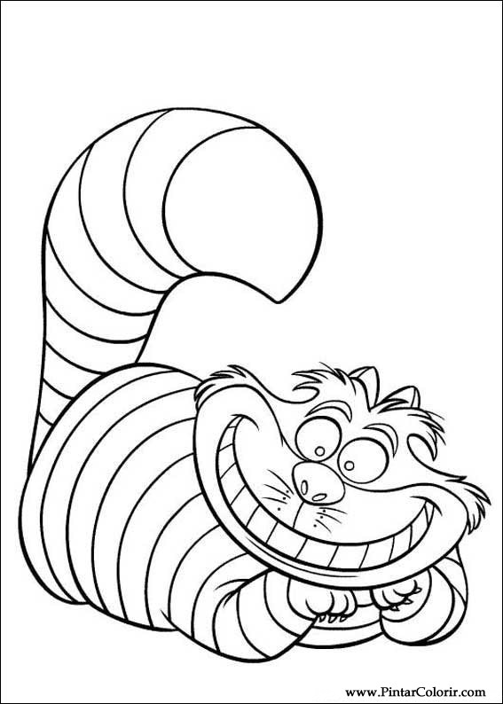 567x794 drawings to paint colour alice in wonderland - Alice And Wonderland Drawings