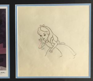 300x261 Vintage Original Production Drawing Alice In Wonderland - Alice Drawing