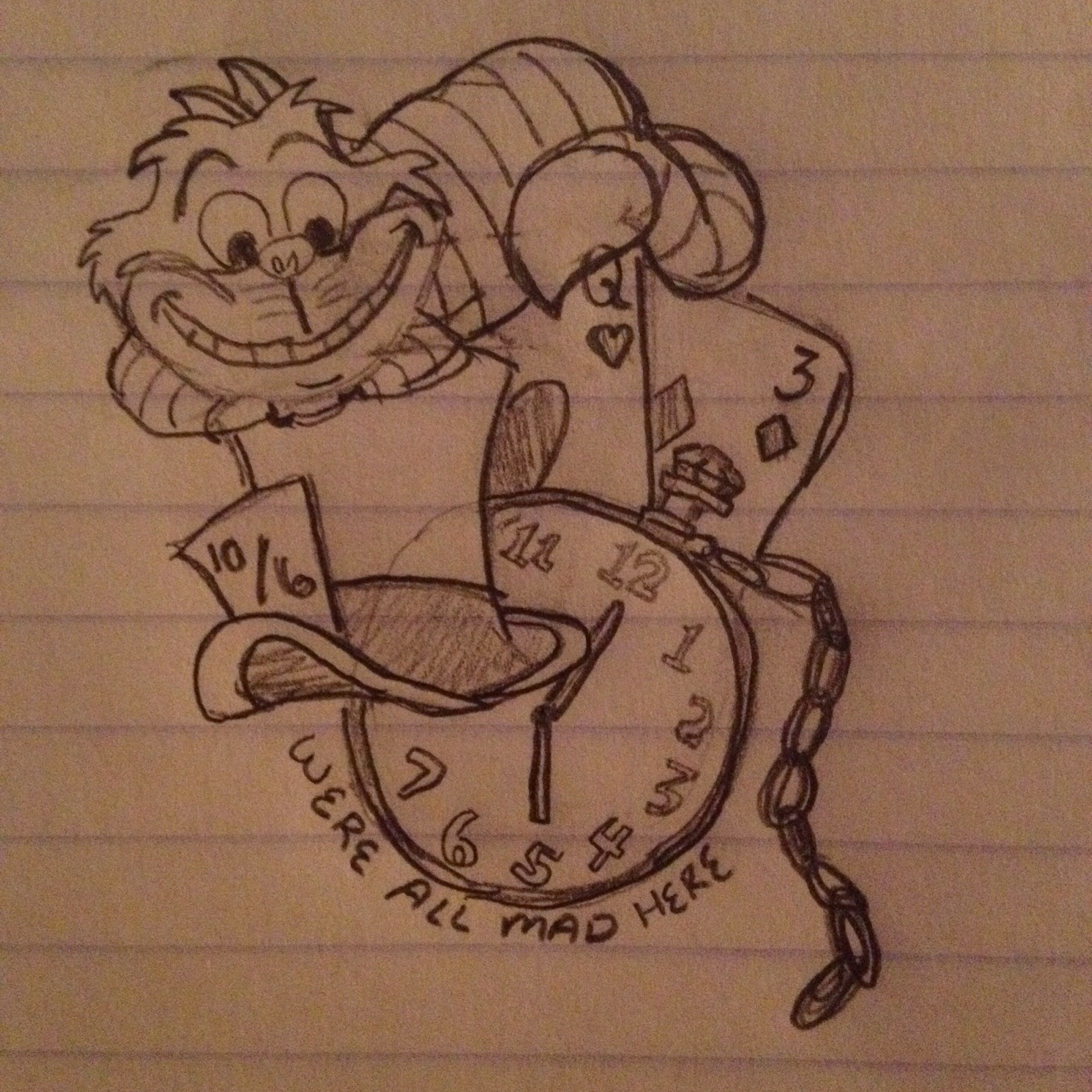 2448x2448 Alice In Wonderland Tattoo - Alice In The Wonderland Drawings