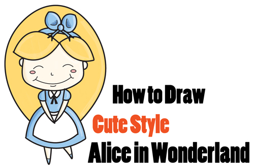 500x331 How To Draw Alice In Wonderland Archives - Alice In The Wonderland Drawings