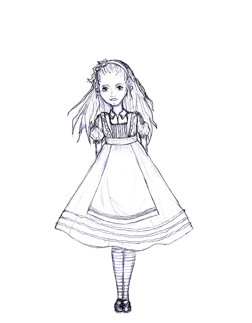 994x1276 Alice In Wonderland Costume Sketches Disney Style - Alice In The Wonderland Drawings