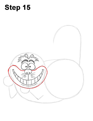 300x388 How To Draw The Cheshire Cat - Alice In Wonderland Cat Drawing