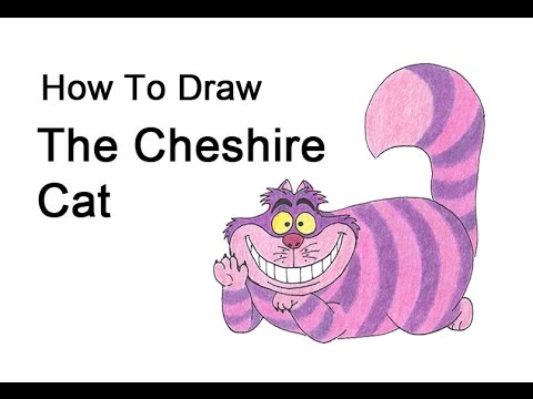 480x360 How To Draw The Cheshire Cat From Alice In Wonderland - Alice In Wonderland Cat Drawing