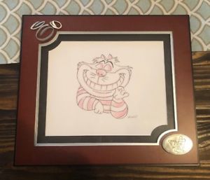 300x257 Alice In Wonderland Cheshire Cat Drawing Framed Disney Framed - Alice In Wonderland Cat Drawing