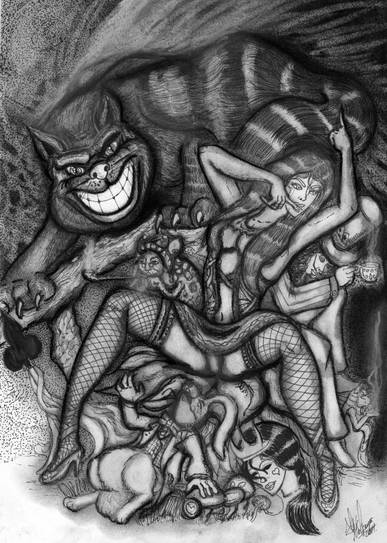 770x1079 Alice In Wonderland Drawing - Alice In Wonderland Drawing