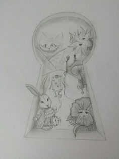 236x315 Wonderland - Alice In Wonderland Drawing