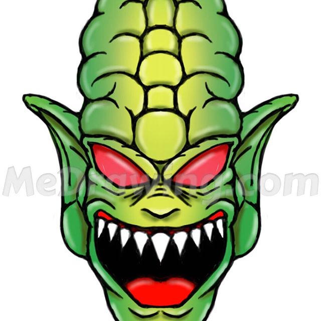640x640 Green Cartoon Alien Head Drawing - Alien Cartoon Drawing