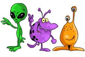 300x200 How To Draw Alien - Alien Cartoon Drawing