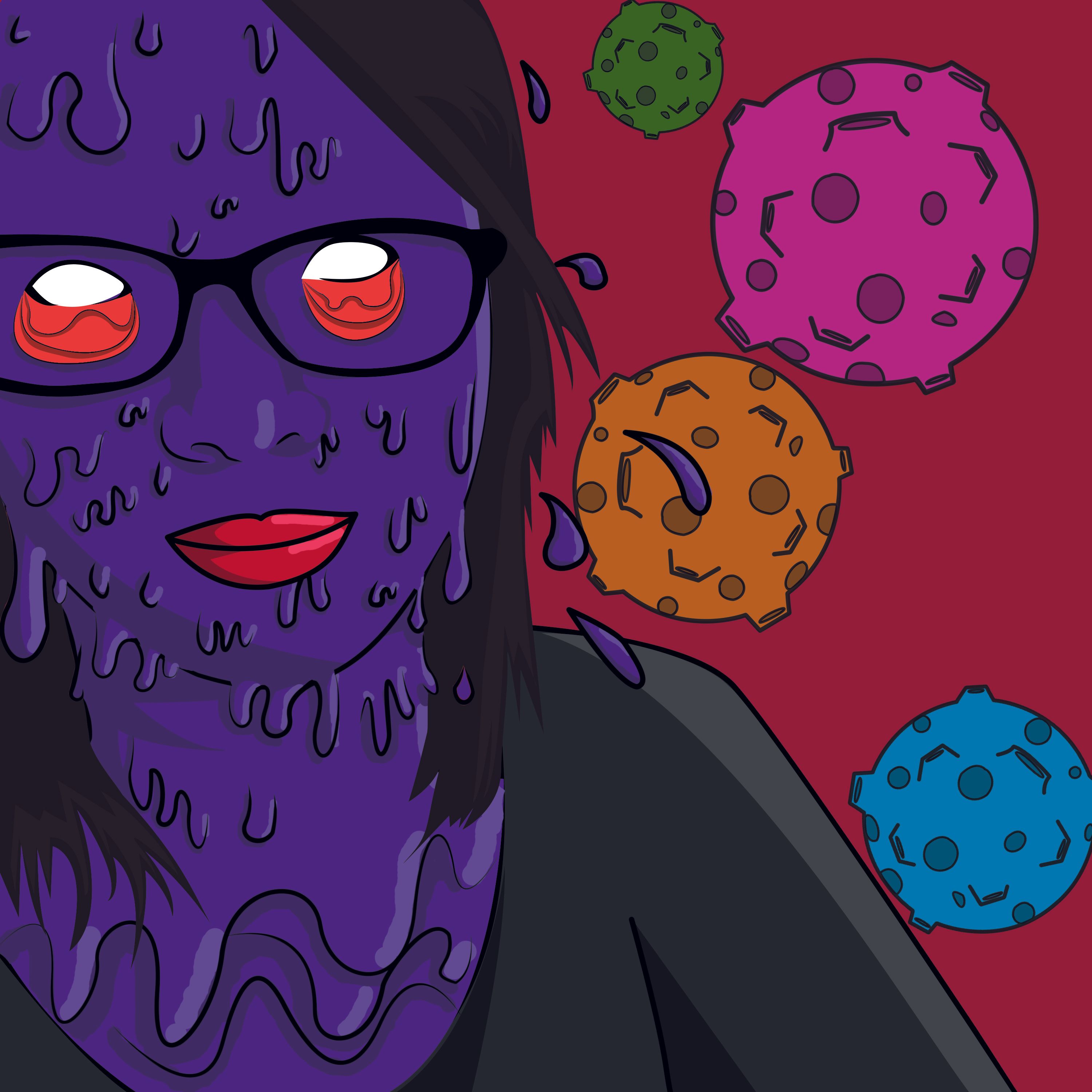 3000x3000 My Alien Girlfriend - Alien Cartoon Drawing