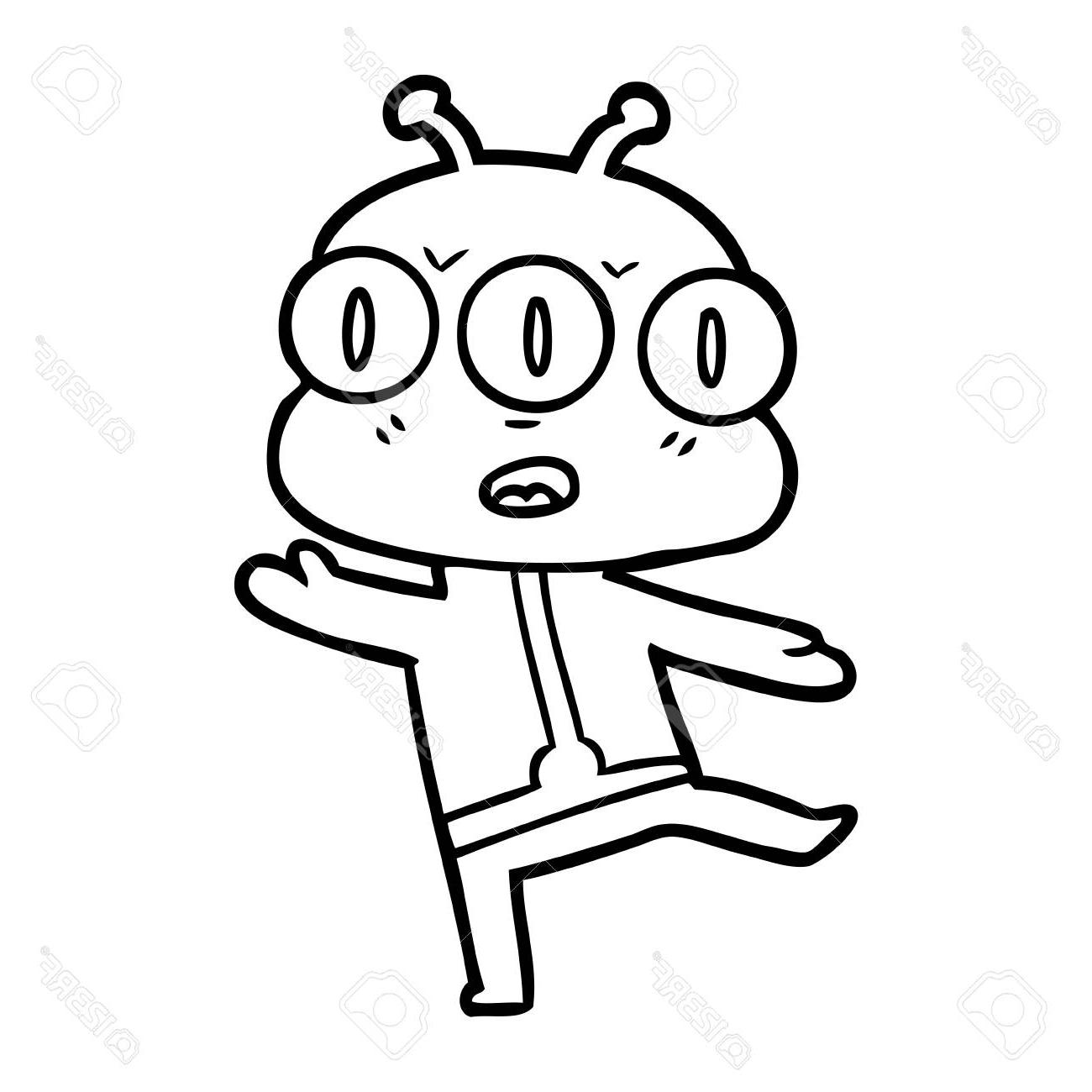 1300x1300 Unique Alien Cartoon Drawings Vector Images Free Vector Art - Alien Cartoon Drawing