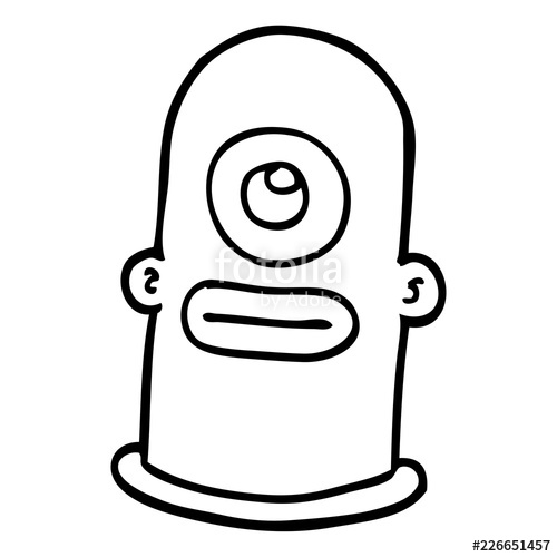 500x500 Line Drawing Cartoon Alien Man Stock Image And Royalty Free - Alien Cartoon Drawing