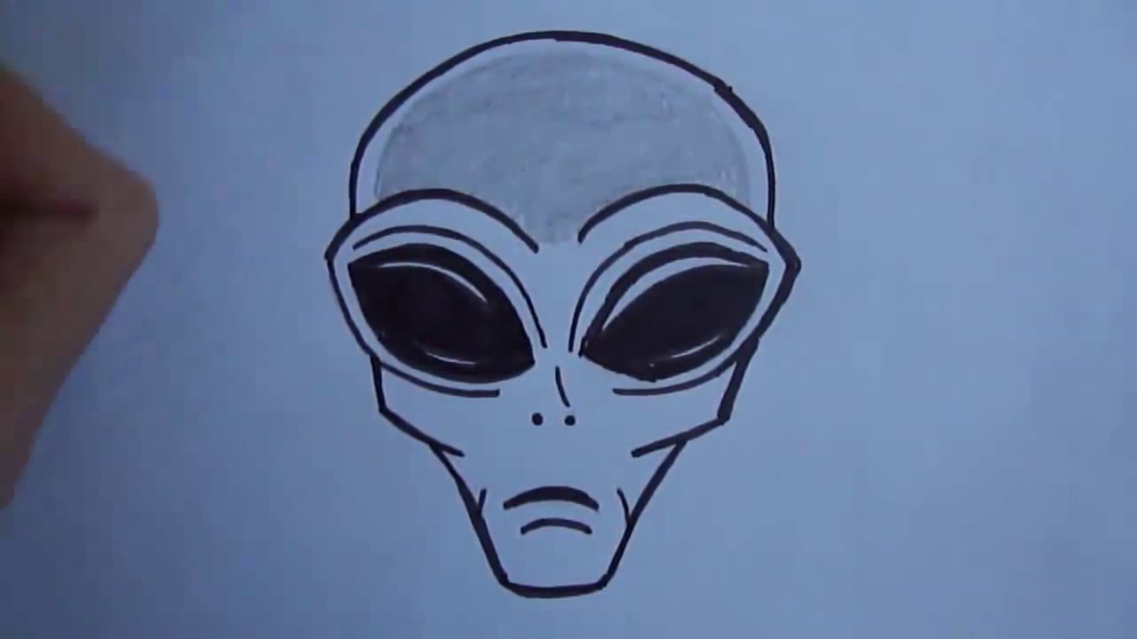 1280x720 how to draw ufo alien - Alien Drawing