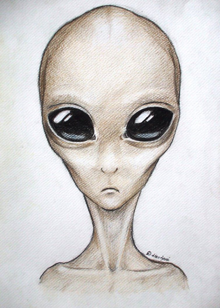 755x1058 i'm totally in love with aliens and ufology i made this drawing - Alien Drawing