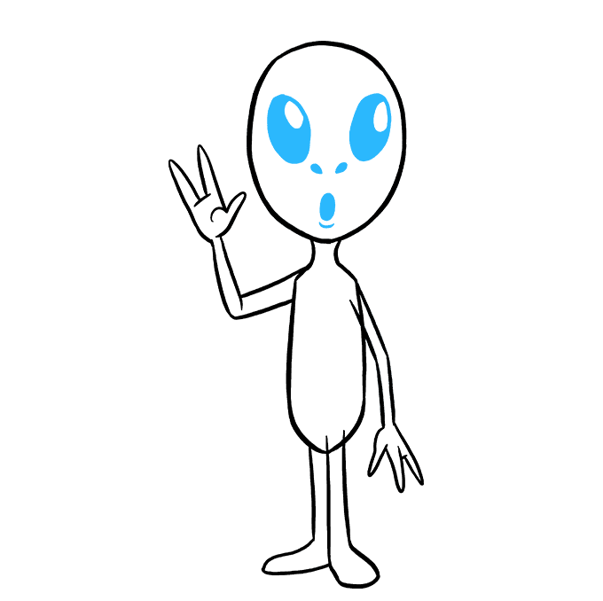 680x678 How To Draw An Alien - Alien Head Drawing
