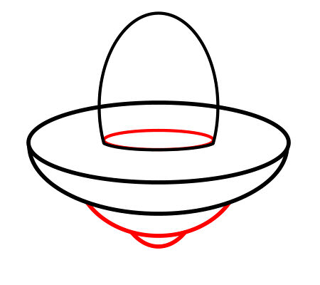 450x400 Drawing A Cartoon Spaceship - Alien Ship Drawing