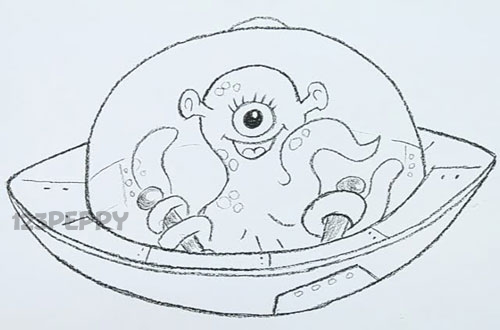 500x330 Somohacu Alien Spaceship Cartoon - Alien Ship Drawing