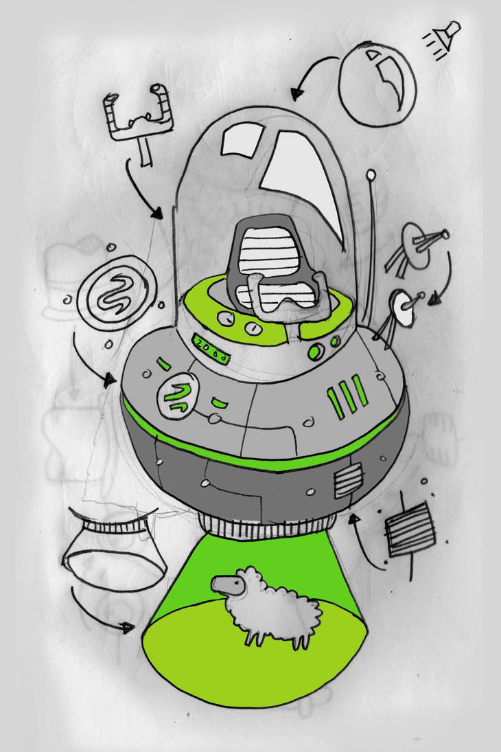 730x1095 Alien Spaceship - Alien Spaceship Drawing