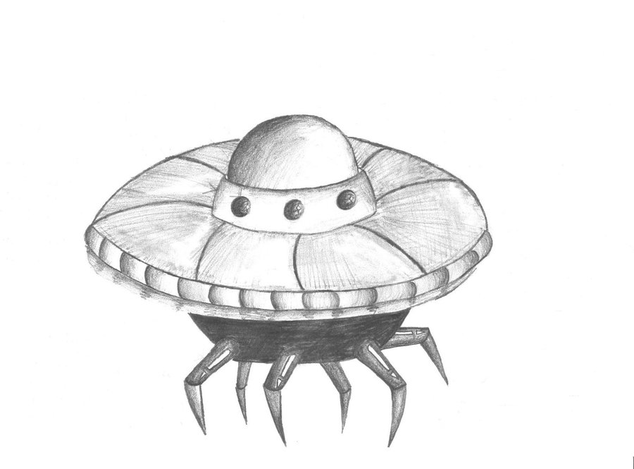 Alien Spaceship Drawing at Explore collection of