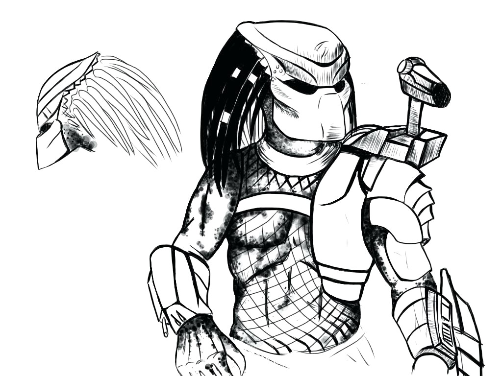 1024x768 How To Draw Alien Vs Predator Step Avp - Alien Vs Predator Drawing