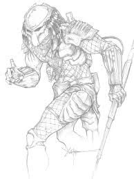 194x260 aliens vs predator drawing - Alien Vs Predator Drawing