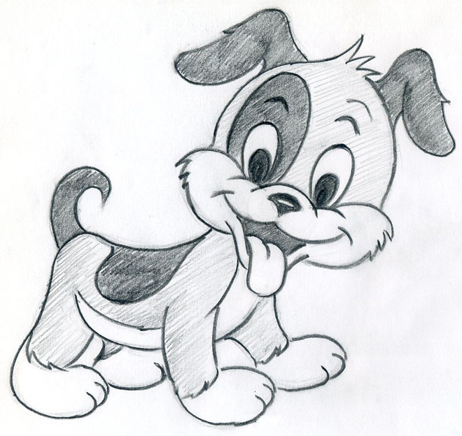 660x624 Draw Cartoon Puppy Very Cute - All Easy Drawing